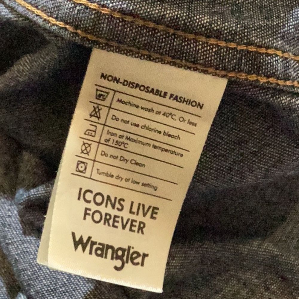 NWT Wrangler Lil Nas X Collection Denim Shirt Large Country Old Town Road - Picture 11 of 13